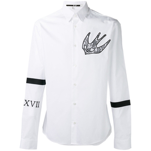 代购 MCQ ALEXANDER MCQUEEN 麦昆 新款刺绣燕子男士长袖衬衫意国代购