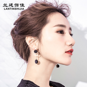 兰廷饰佳韩国个性耳环女气质优雅耳钉时尚精美百搭长款耳坠耳饰品耳坠