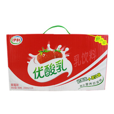 伊利牛奶 优酸乳 草莓味 酸奶饮料 250ml*24盒