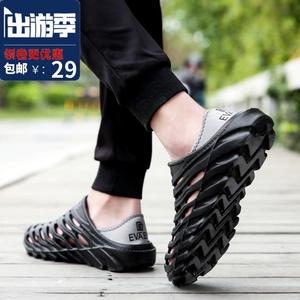 新款男士韩版运动二代沙滩鞋洞洞鞋男鞋夏季轻便防滑大码凉鞋拖鞋凉鞋男