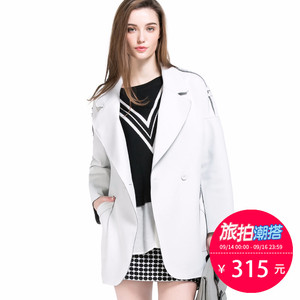 ONLY新品宽松两粒扣蝙蝠袖风衣女T|116136030杨桃