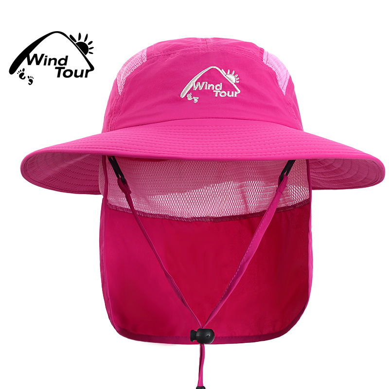 WindTour威拓 夏季户外男女款圆边帽子 防晒 防紫外线速干帽