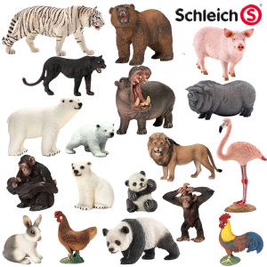 思乐schleich野生动物白老虎玩具火烈鸟雄模型北极熊熊猫真空狮子小海豚8寸后黑豹轮胎的图片