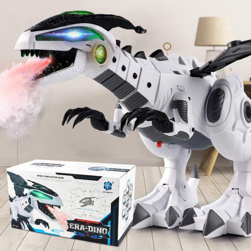 儿童大号喷火电动恐龙玩具仿真动物遥控霸王龙智能机器人男孩玩具