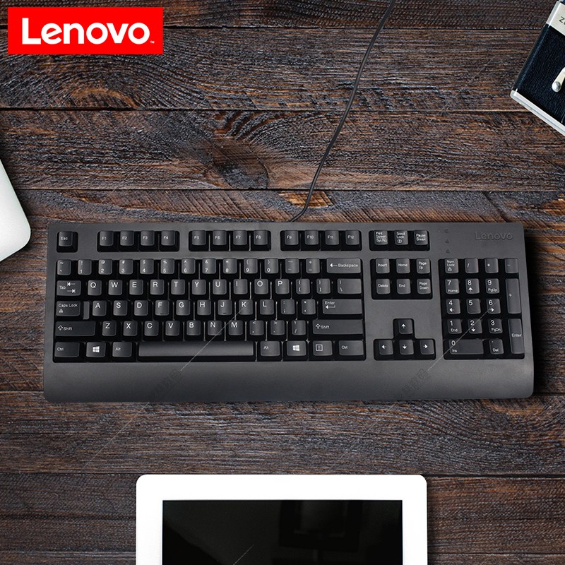 Lenovo/联想USBSK-8827有线键盘笔记本台KU1619式办公家用通用电脑手托PS2圆口键盘