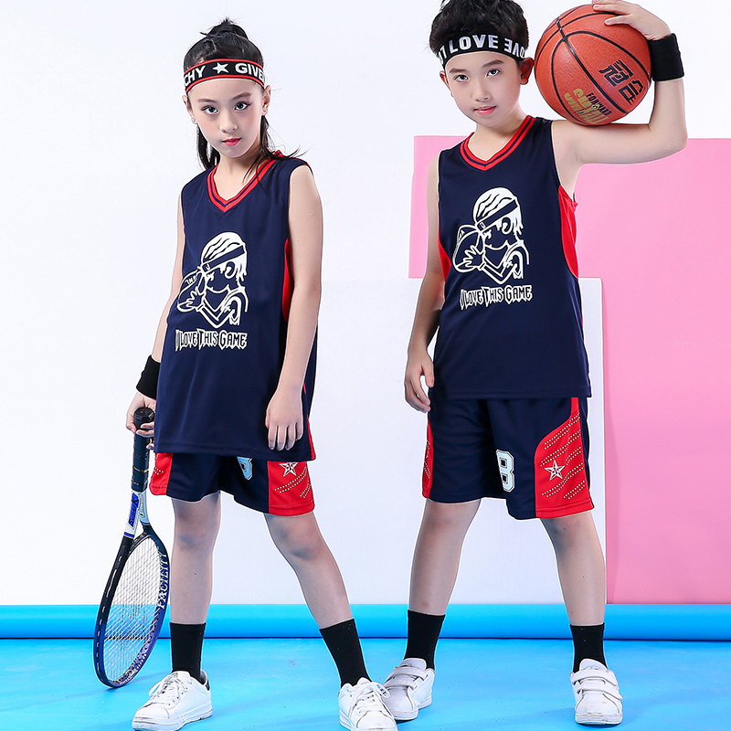 儿童篮球服运动服套装中小学生女孩训练服男幼儿园小孩球衣演出服
