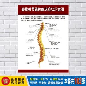 脊椎关节错位临床症状示意图海报人体解剖 span class=h>挂图 /span>