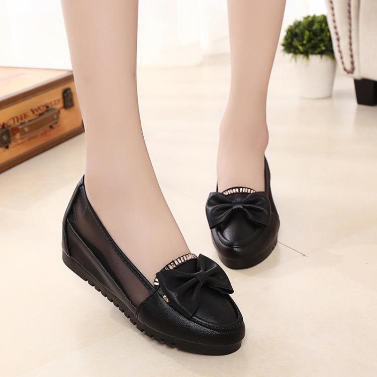 2017韩版夏季新款软底平底女夏内增高豆豆鞋