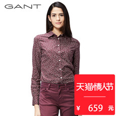 GANT/甘特冬季新品女士印花长袖衬衫 葡萄牙进口432535
