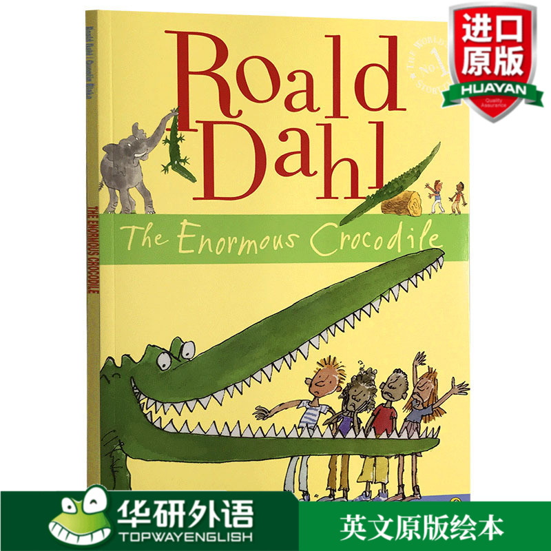 正版 巨大的鳄鱼 英文原版 The Enormous Crocodile 罗尔德达尔 Roald Dahl 儿童英文版进口绘本故事书籍
