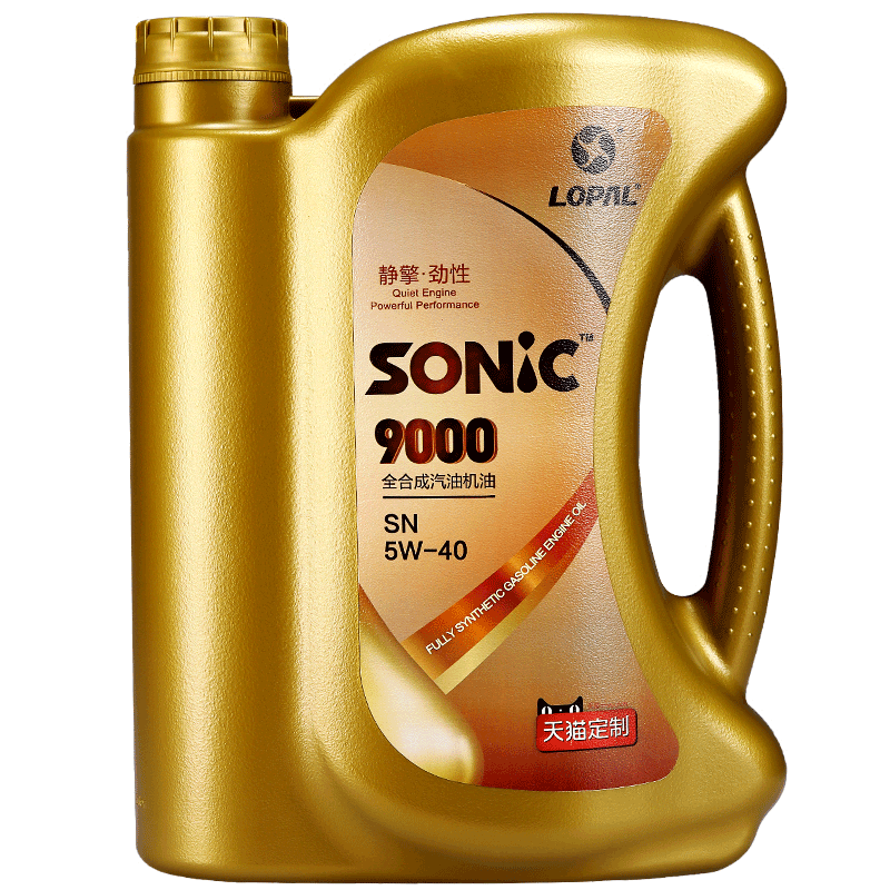 龙蟠机油 龙蟠全合成机油SONIC9000 SN级 5W-40 4L 发动机润滑油