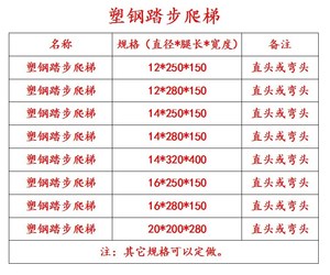 塑钢爬梯20mm价格