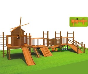 幼儿园木制滑梯图片