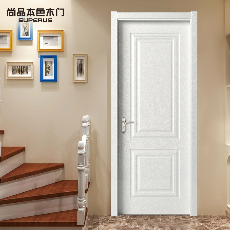 尚品本色木门 定制室内免漆门美式实木复合套装门卧室门房间门006