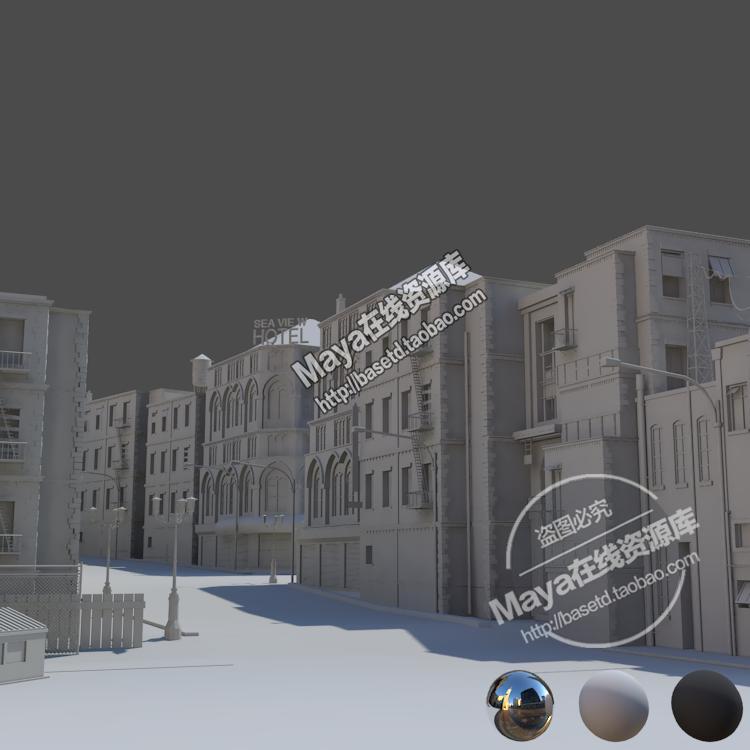 maya 模型 素材 场景模型 写实场景 城市