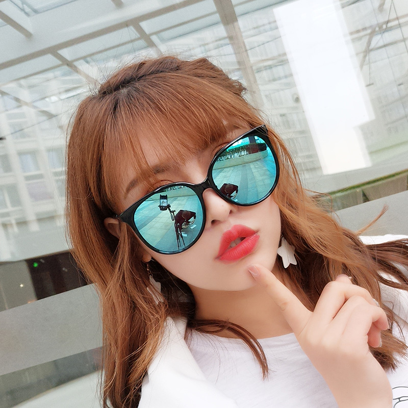 The sun mirror female sunglasses 2018 new style of round face personalities of Han Ban Chao revive old customs original night breeze to keep ultraviolet ray street from clapping glasses - intl
