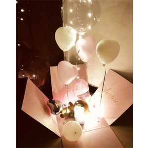 惊喜告白气球盒子粉色系创意情人节求婚鲜花包装抖音生日礼物箱子