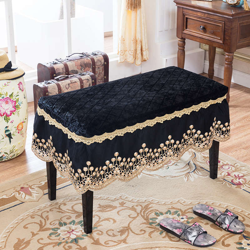 钢琴凳罩换鞋凳凳子罩化妆凳套罩坐垫椅垫子欧式蕾丝餐椅垫床头柜