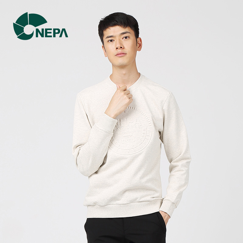 NEPA耐葩男女中性款打底卫衣休闲时尚保暖长袖圆领T恤 7CE5341
