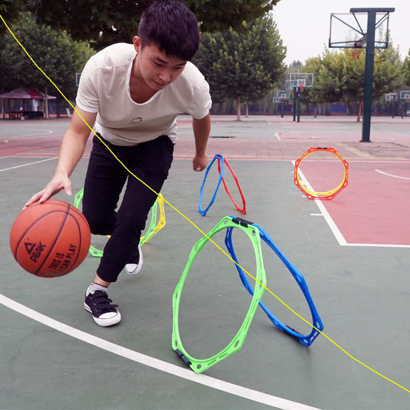篮球训练器材运球控球突破敏捷传球装备八边形圈障碍物弹跳训练