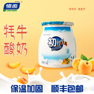 燎原初牦牛酸奶爱系列黄桃高钙酸奶高原酸奶新鲜酸牛奶12*129g