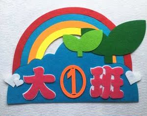 幼儿园班级门牌卡通图片