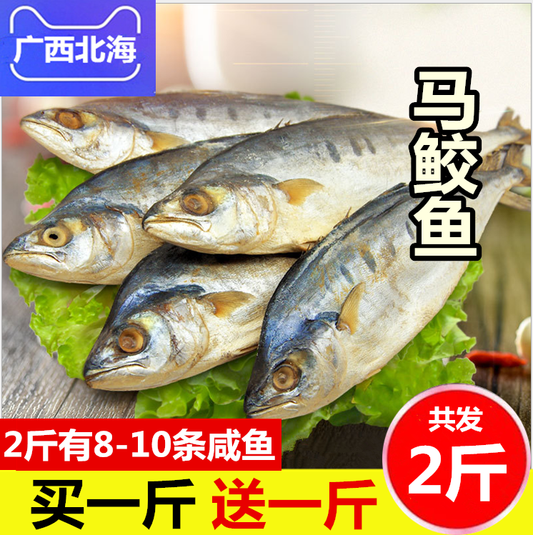 买1送1 广西北海马鲛鱼干500g*2 特产海鲜干货清蒸鱼鲅鱼干咸鱼干