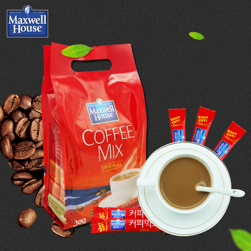 韩国进口东西麦斯威尔MaxwellHouse三合一速溶咖啡粉100条袋装