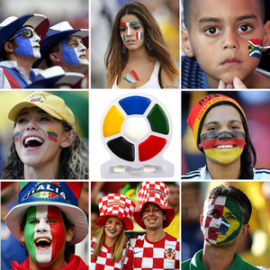 2018世界各国球迷脸上涂抹国旗油彩人体彩绘水彩颜料儿童面部彩妆