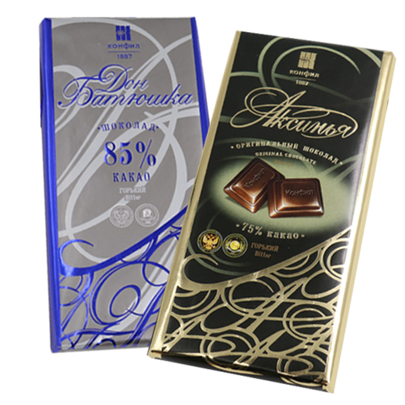 俄罗斯黑巧克力进口85%75%纯巧克力阿克西品牌醇黑正品特价满包邮