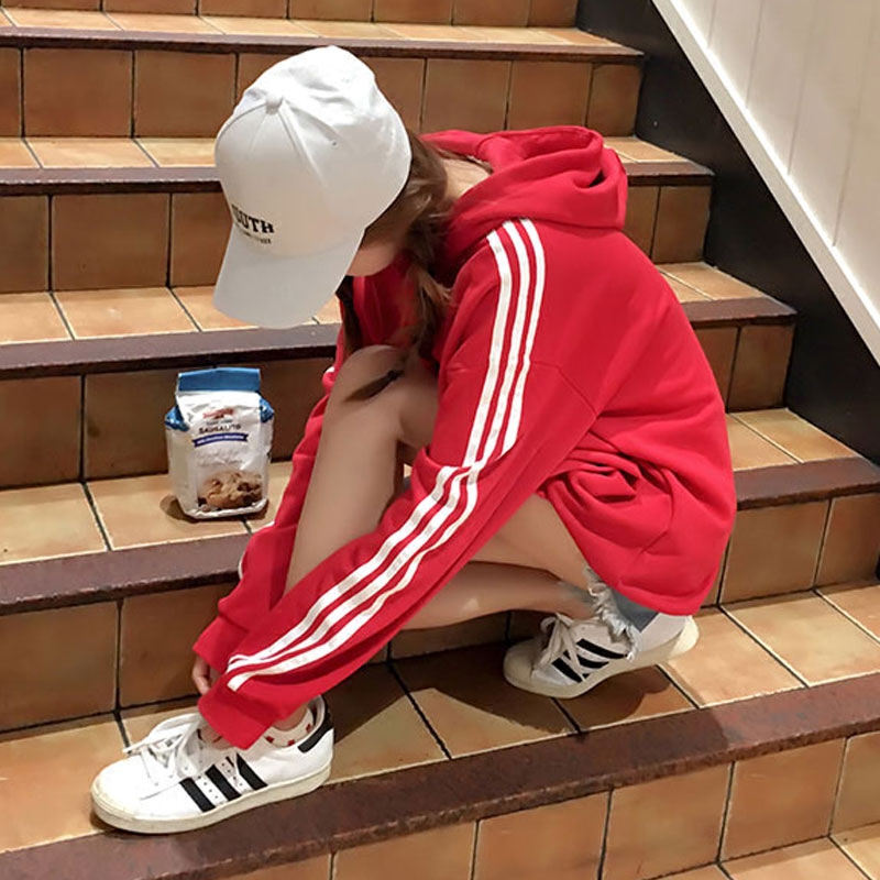 卫衣女春装新款套头连帽薄款外套韩版潮原宿BF学生宽松运动上衣服卫衣女