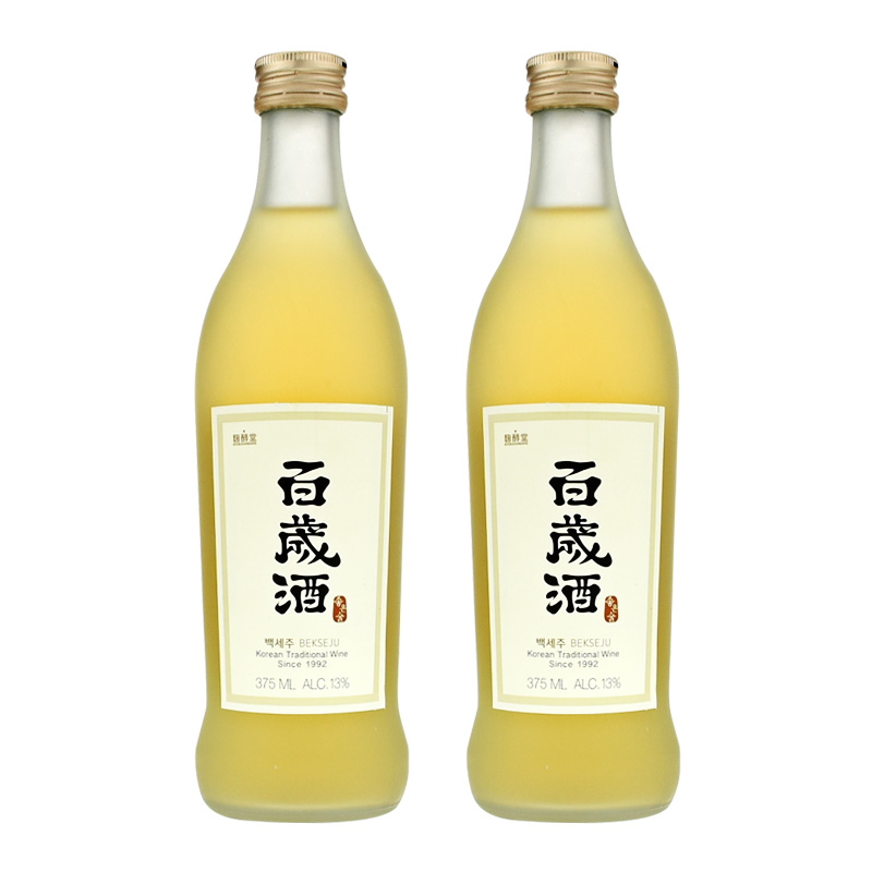 麴醇堂百岁酒韩国原装进口酒375mL*2瓶韩式黄酒配制酒