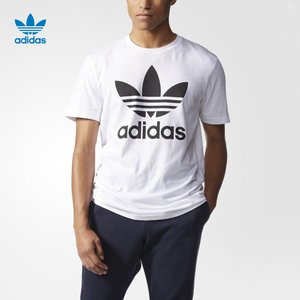 adidas 阿迪达斯 三叶草 男子 短袖T恤 白 AJ8828短袖男
