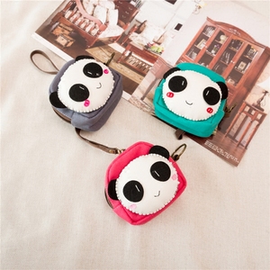 日韩小清晰手腕熊猫零钱包创意可爱迷你包包立体卡通零钱包纪念品