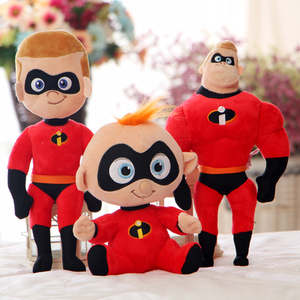 超人总动员2毛绒玩具卡通人物玩偶超能先生女超人巴小杰抓机公仔