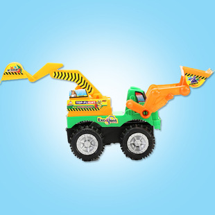 儿童巴布工程车玩具 惯性工程车 2元店玩具 玩具厂家直销