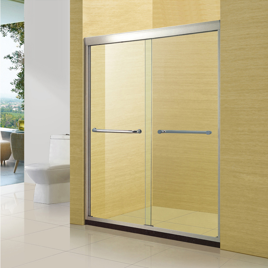 雅波罗定做一字型浴室隔断门卫生间移门式浴门玻璃浴屏简易淋浴房