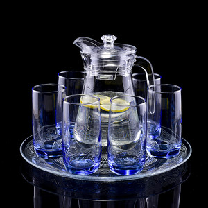 玻璃杯套装家用6只装水壶套装欧式耐热泡茶水