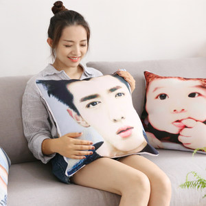 十字绣抱枕diy定制照片真人自己绣定做情侣简