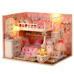 迷你小房子diy小屋手工制作小房间模型屋拼接