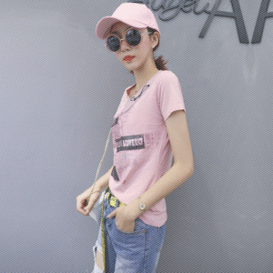 女装夏装2017新款潮欧洲站短袖t恤女百搭纯棉