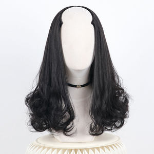 U型假发女长卷发梨花头中长发内扣U型半头套