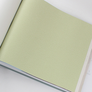 文艺淡雅浅绿色草绿色田园壁纸现代简约清新客厅餐厅满铺墙纸