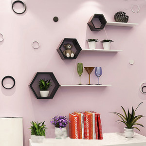 烤漆墙面置物架卧室墙上电视背景墙装饰墙壁一字隔板挂墙层架壁挂