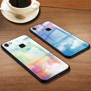 vivoy79手机壳原创海绿水彩图案vivoy75男女钢化玻璃y71新款网红潮牌y