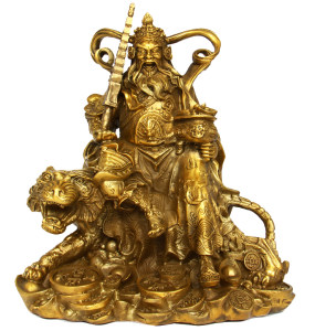 开光纯铜赵公明摆件赵公明像韦陀铜像 武财神文财神佛像