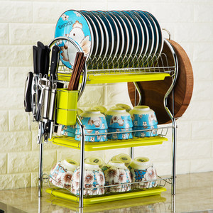 class=h>三层 /span>碗碟架家用放 span class=h>碗架 /span>沥水 