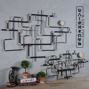 loft复古铁艺水管壁饰酒吧 span class=h>网咖 /span>咖啡厅 span