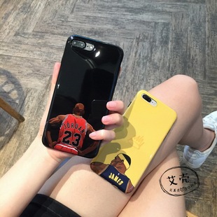 nba喬丹手機殼蘋果6s詹姆斯iphone7p全包硅膠防摔i6軟殼6plus潮男