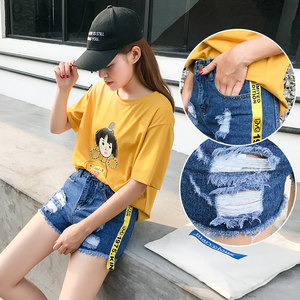 【胖人牛仔短裤女加肥加大价格】最新胖人牛仔